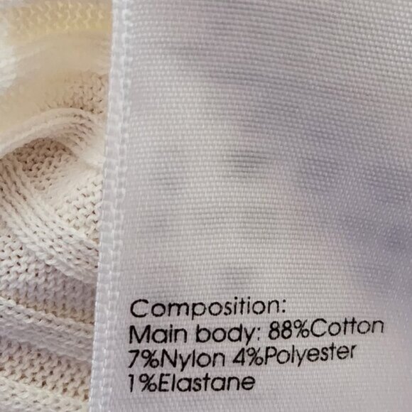 3.1 Phillip Lim Ivory Cotton Crepe V-Neck Lace Cardigan - Picture 9 of 9